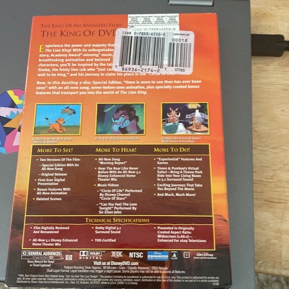 Disney lion king 2 disc special edition - Picture 2 of 3